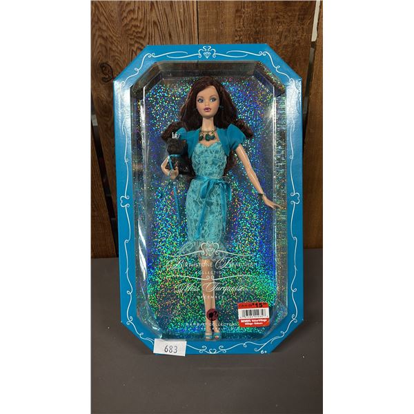 VINTAGE 2007 BIRTHSTONE BEAUTIES COLLECTION "MISS TURQUOISE" DECEMBER BARBIE *IN ORIGINAL CASE*