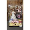 Image 1 : VINTAGE 2008 30 YEAR ANNIVERSARY GREASE SANDY BARBIE W/MUSICAL DOLL STAND *IN ORIGINAL BOX*