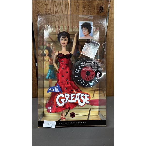 VINTAGE 2008 30 YEAR ANNIVERSARY GREASE RIZZO BARBIE W/MUSICAL DOLL STAND *IN ORIGINAL BOX*