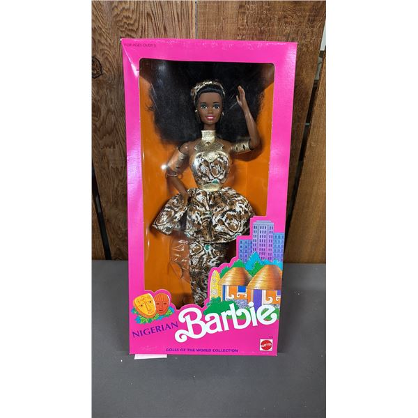 VINTAGE 1989 DOLLS OF THE WORLD COLLECTION NIGERIAN BARBIE *IN ORIGINAL BOX*