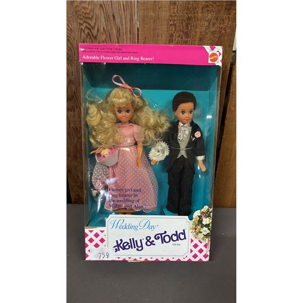 VINTAGE 1991 WEDDING DAY KELLY & TODD FLOWER GIRL & RING BEARER  *IN ORIGINAL BOX*