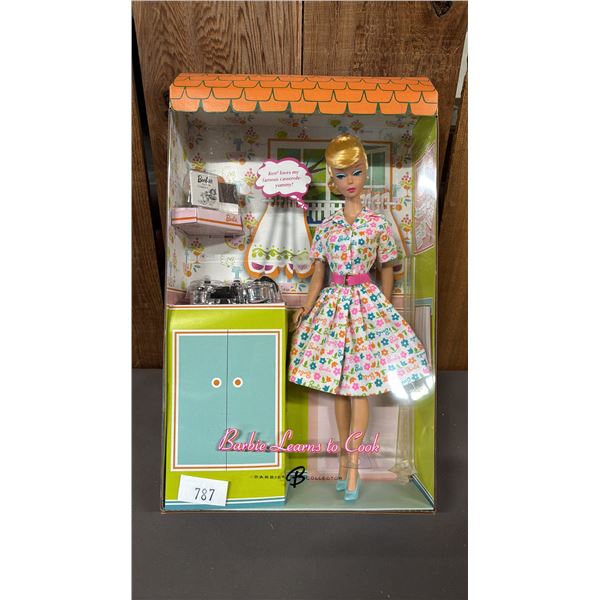 VINTAGE 2009 BARBIE LEARNS TO COOK DOLL *IN ORIGINAL BOX*