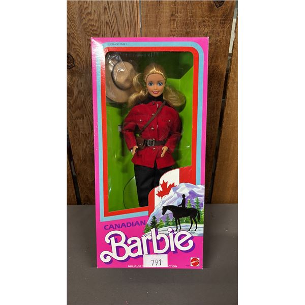 VINTAGE 1987 DOLLS OF THE WORLD COLLECTION CANADIAN BARBIE *IN ORIGINAL BOX*
