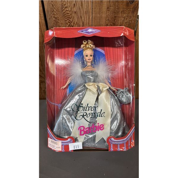 VINTAGE 1996 SILVER ROYALE BARBIE *IN ORIGINAL BOX/BOX HAS SOME MOISTURE DAMAGE*