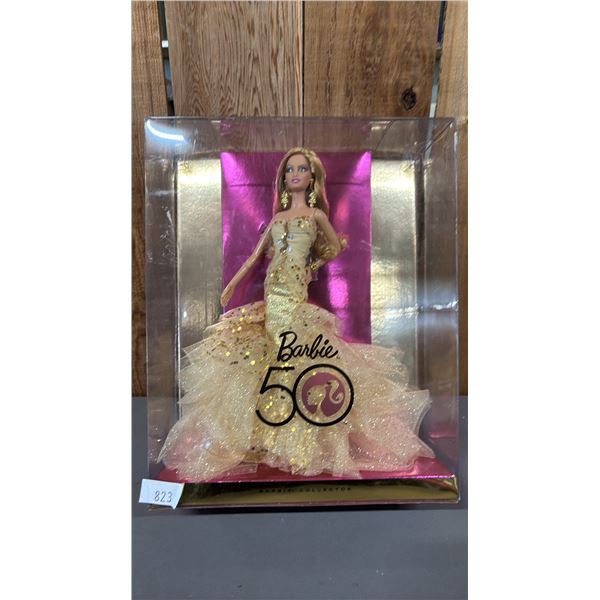 VINTAGE 2002 50TH ANNIVERSARY GOLD GLAMOUR BARBIE *IN ORIGINAL BOX*