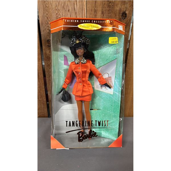 VINTAGE 1997 FASHION SAVVY COLLECTION TANGERINE TWIST BARBIE DESIGNED BY KITTY BLACK PERKINS