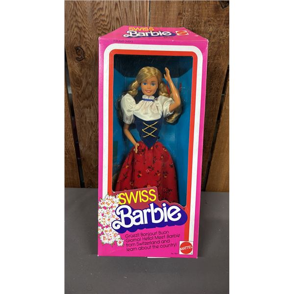 VINTAGE 1983 DOLLS OF THE WORLD COLLECTION SWISS BARBIE *IN ORIGINAL BOX*