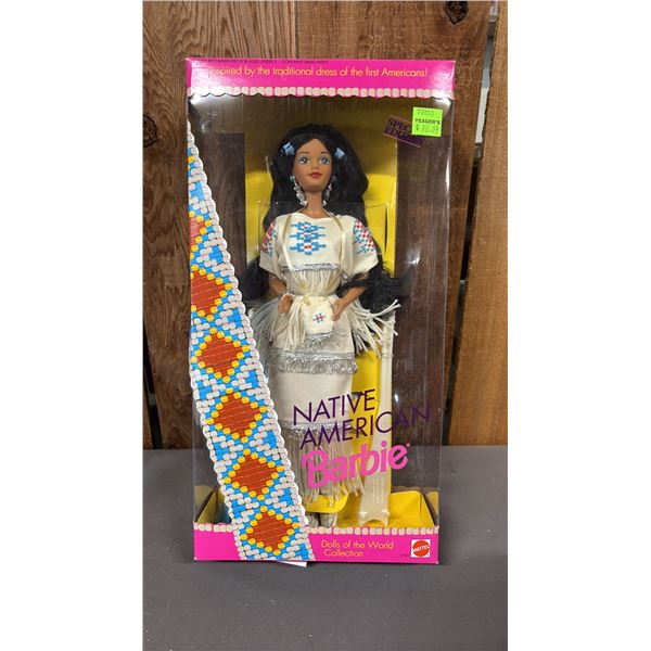 VINTAGE 1992 DOLLS OF THE WORLD COLLECTION NATIVE AMERICAN BARBIE *IN ORIGINAL BOX*