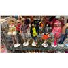 Image 5 : SHELF OF ASSORTED VINTAGE BARBIE & KEN DOLLS ON STANDS *NO BOXES*