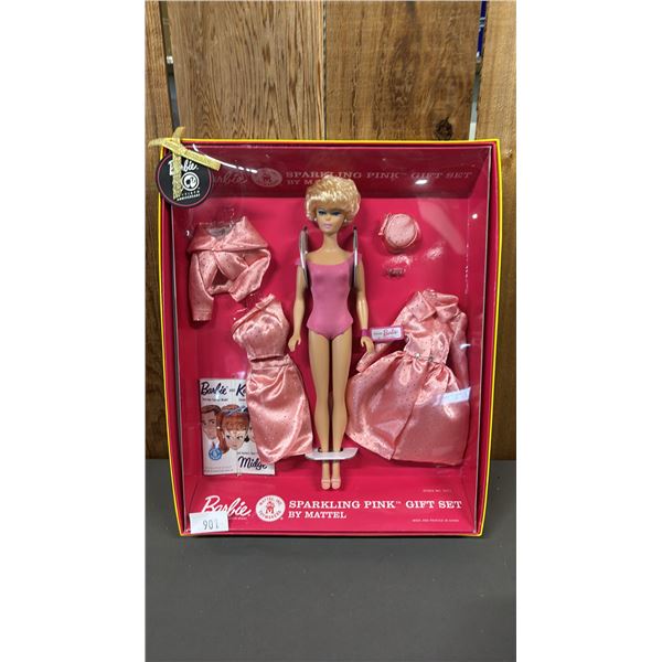 VINTAGE BARBIE 50TH ANNIVERSARY SPARKLING PINK GIFT SET BY MATTEL *IN ORIGINAL BOX*