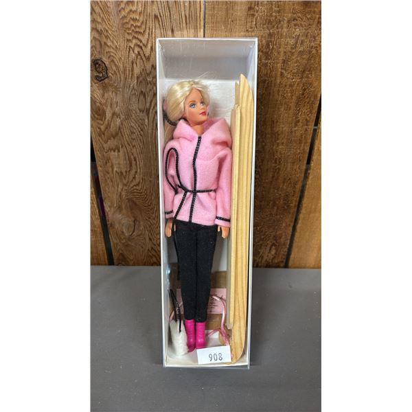 VINTAGE BARBIE WITH CUSTOM WINTER OUTFIT & SLED
