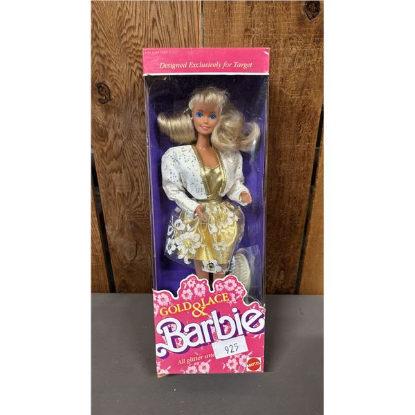 VINTAGE 1989 TARGET EXCLUSIVE GOLD & LACE BARBIE *IN ORIGINAL BOX*
