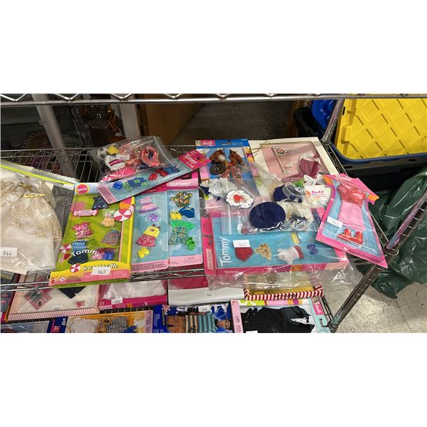 COLLECTION OF ASSORTED BARBIE CLOTHES *MOST ARE IN SEALED PACKAGES*