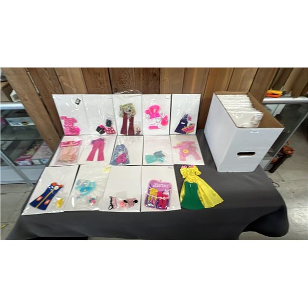 BOX OF ASSORTED VINTAGE BARBIE CLOTHES