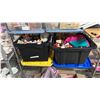 Image 1 : 2 TOTES OF ASSORTED VINTAGE STUFFED TOYS & DOLLS *TOTES INCLUDED*
