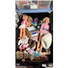 Image 2 : 2 TOTES OF ASSORTED VINTAGE STUFFED TOYS & DOLLS *TOTES INCLUDED*