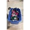Image 1 : TOTE OF REUSABLE BARBIE BAG, WINNIE THE POOH TOYS, BARBIE ACCESSORIES & MORE