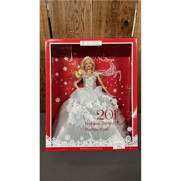 VINTAGE 2013 25TH ANNIVERSARY HOLIDAY BARBIE *IN ORIGINAL BOX*