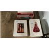 Image 3 : 2 HALLMARK KEEPSAKES BARBIE ORNAMENTS & CARD FILE BOX WITH EMPTY FILE CARDS & VINTAGE BUSINESS CARDS