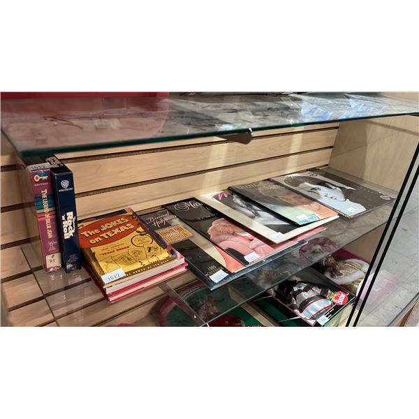 ASSTD VTG 1998 & 1999 SEALED CALENDARS, 3 VTG BOOKS & 2 VTG VHS TAPES (THE HISTORY OF ROCK & ROLL &