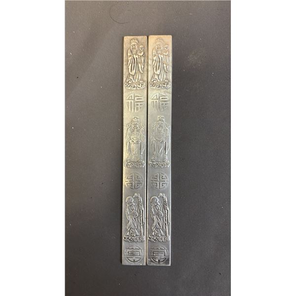 PAIR OF DEITIES PAPER WEIGHTS