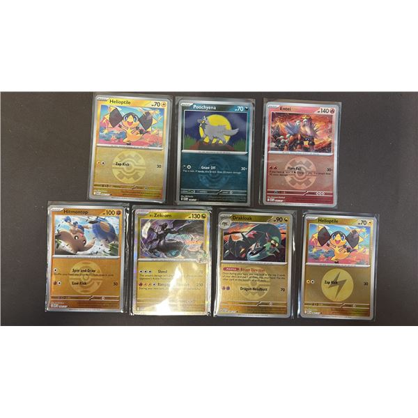 (7) ASSORTED POKEMON CARDS IN SLEEVES