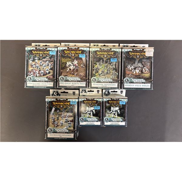 (6) ASSORTED WARMACHINE RETRIBUTION OF SCYRAH PLASTIC MINIATURES KITS & (1) WRECK MARKERS SET
