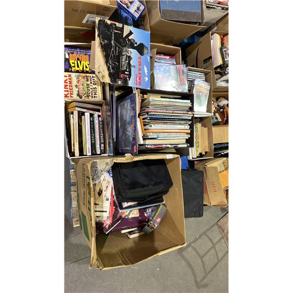 PALLET OF ASSORTED BOOKS AND CD HOLDER CASES