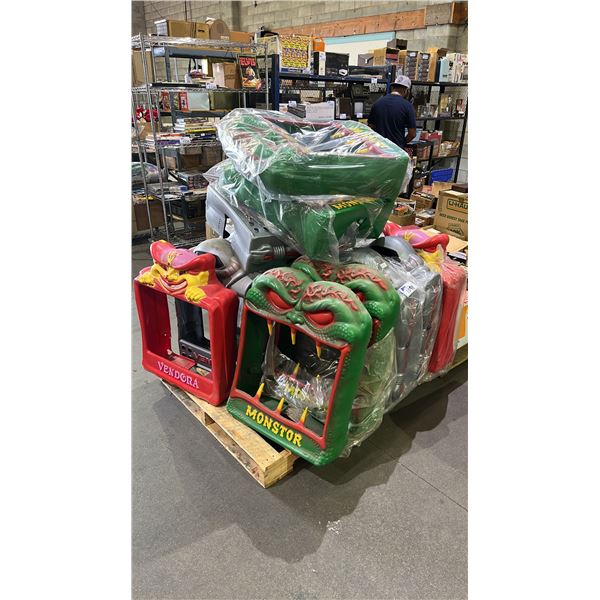 PALLET OF ASSORTED VENDING MACHINE COVERS