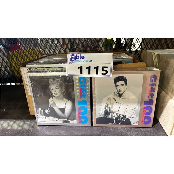 *NEW IN BOX* GIFT BOX 100PCS ELVIS AND MARILYN MONROE PUZZLES