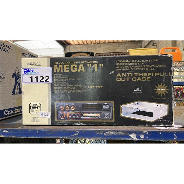 VINTAGE MEGA '1' PULL-OUT AM/FM CASSETTE CAR STEREO RECIEVER