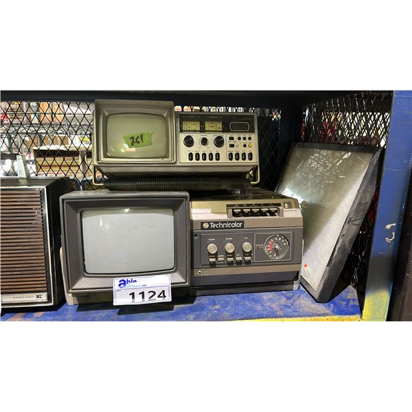 VINTAGE PORTABLE CRT TELEVISION AND TECHNICOLOR VIDEO SHOWCASE