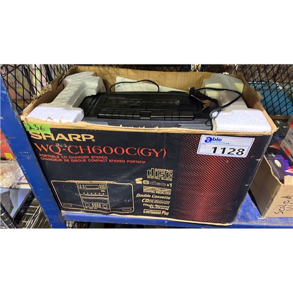 SHARP PORTABLE CD CHANGER STEREO MODEL WQ-CH600C(GY)