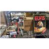 Image 3 : SHLEF OF ASSORTED ELVIS PRESLEY COLLECTABLE ITEMS INCLUDING MUSICAL POP UP BOOKS, CDS AND MORE