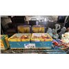 Image 3 : SHELF LOT OF ASSORTED ITEMS INCL, VINTAGE COLLECTABLE TIN BOXES, CRAYOLA COLLECTORS COLORS AND MORE