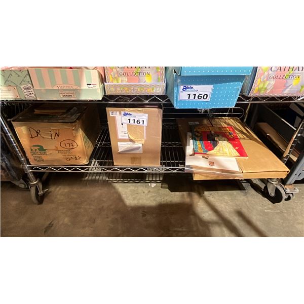 SHELF OF ASSORTED ITEMS INCL. VINTAGE PICTURE PATCHES, MAGAZINE'S AND MORE