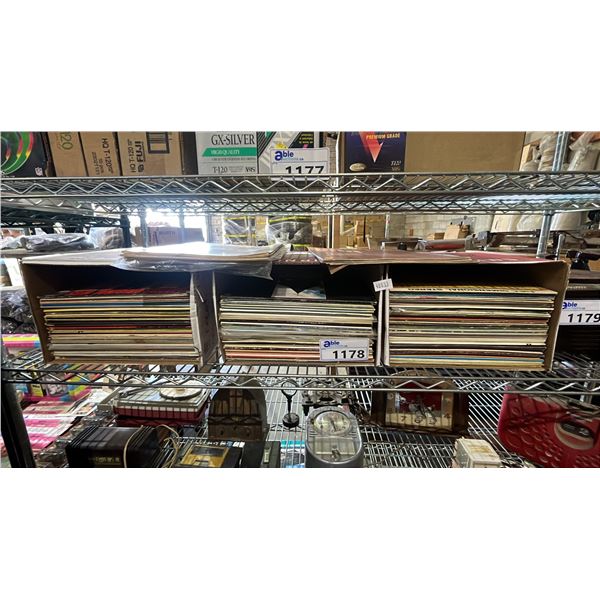 (3) BOXES ASSORTED VINYL RECORDS