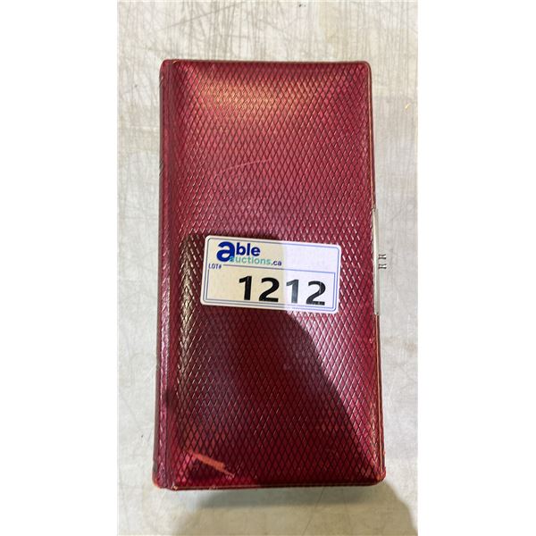 VINTAGE TEXTURED LEATHER-BOUND PHOTO ALBUM WITH PHOTOS