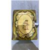 Image 1 : ANTIQUE VICTORIAN EMBOSSED-CELLUOID COVERED PHOTO ALBUM WITH PHOTOS: HAS SIDE LATCH
