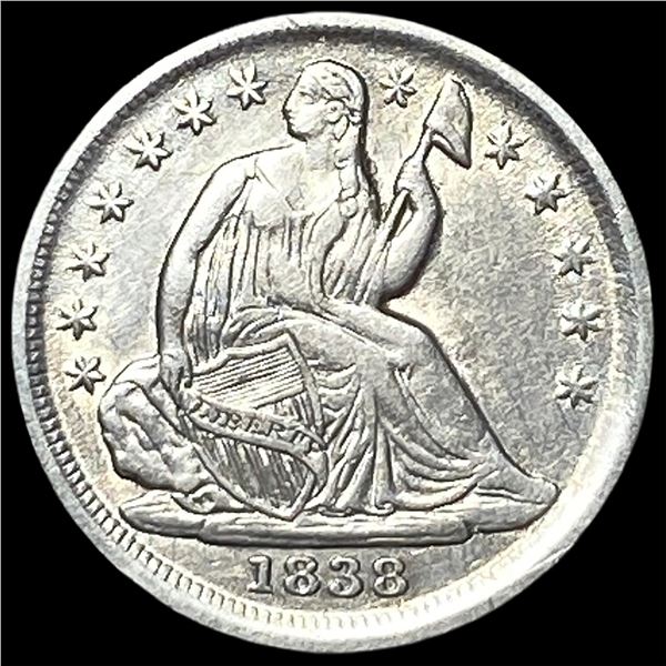1838 Silver Seated Liberty Half Dime  UNCIRCULATED