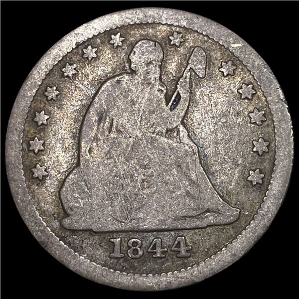 1844-O Silver Seated Liberty Quarter NICELY  CIRCULATED