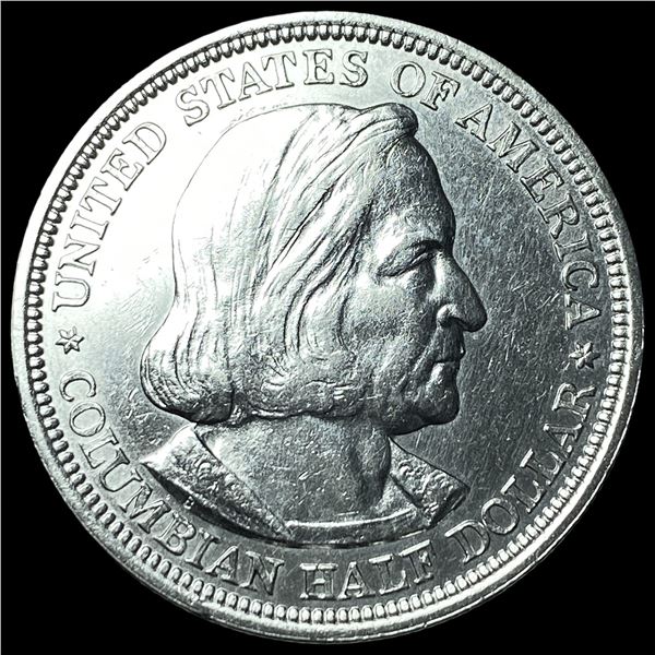 1893 Silver Columbian Half Dollar NEARLY  UNCIRCULATED