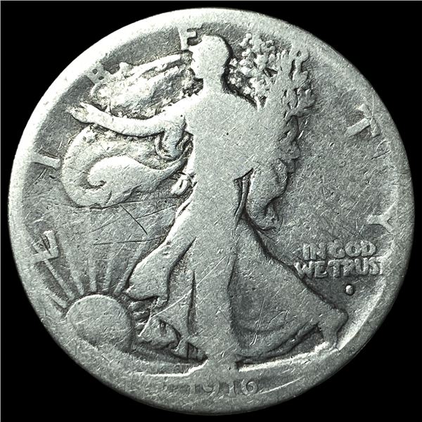 1916-S Walking Liberty Half Dollar NICELY  CIRCULATED