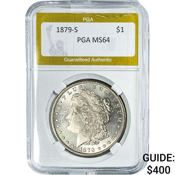 1879-S Morgan Silver Dollar PGA MS64