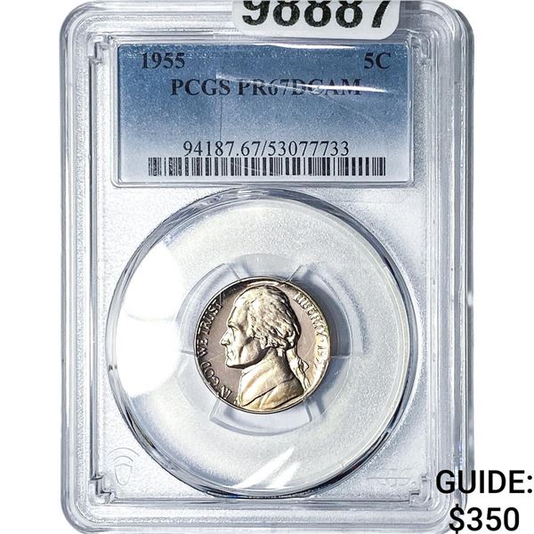 1955 Jefferson Nickel PCGS MPR67 DCAM