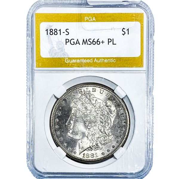1881-S Morgan Silver Dollar PGA MS66+