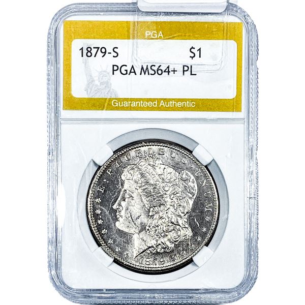 1879-S Morgan Silver Dollar PGA MS64+ PL