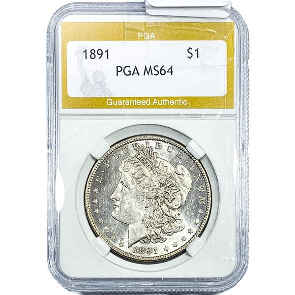 1891 Morgan Silver Dollar PGA MS64