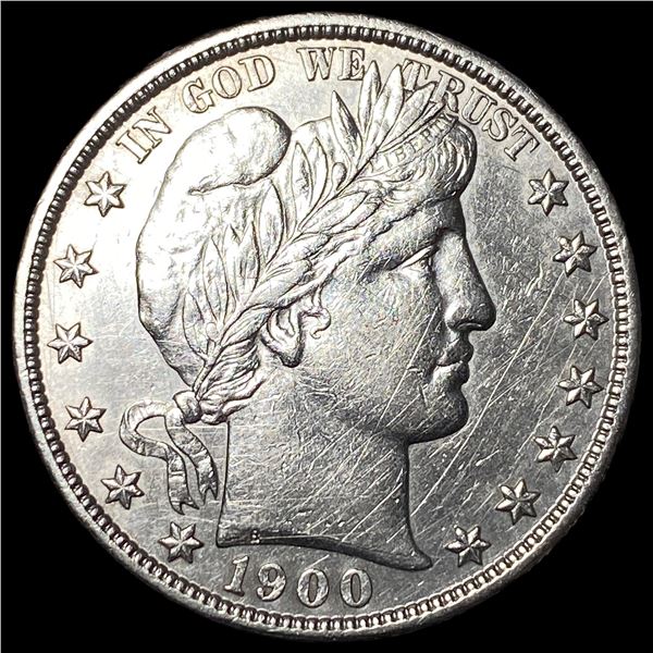 1900-S Silver Barber Half Dollar NEARLY  UNCIRCULATED