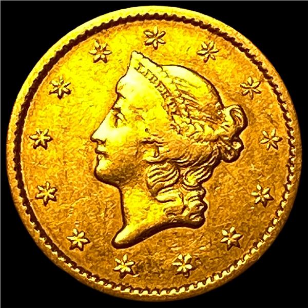 1849 Gold $1 Liberty Head Type 1 CHOICE AU